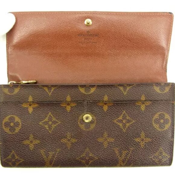 Louis Vuitton Purse Long Wallet Monogram Brown Woman Authentic Used - Picture 4 of 5